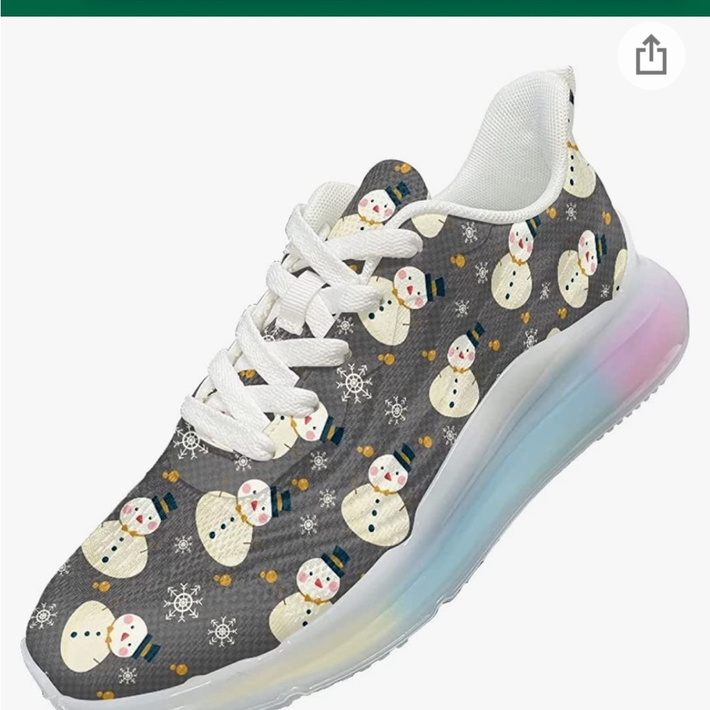 New womens Black snowman athletic shoes